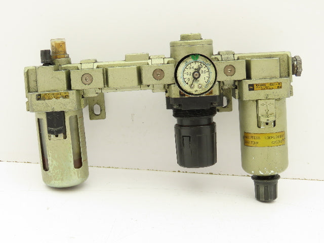SMC AR3000-03-R Pneumatic Air Filter Regulator Check Valve Lubricator Assembly