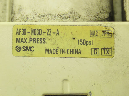 SMC AL30-N03-8Z Pneumatic Air Filter Regulator Check Valve Lubricator Assembly
