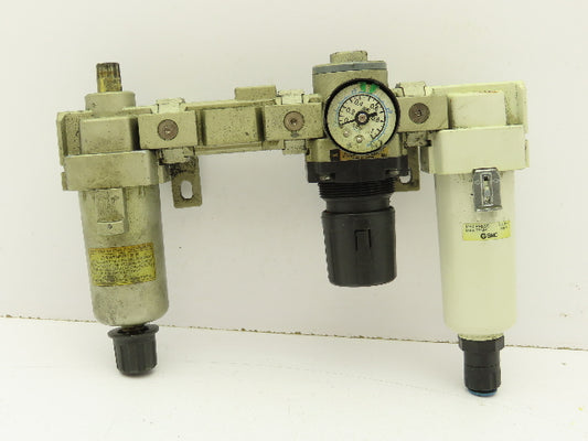 SMC AL30-N03-8Z Pneumatic Air Filter Regulator Check Valve Lubricator Assembly
