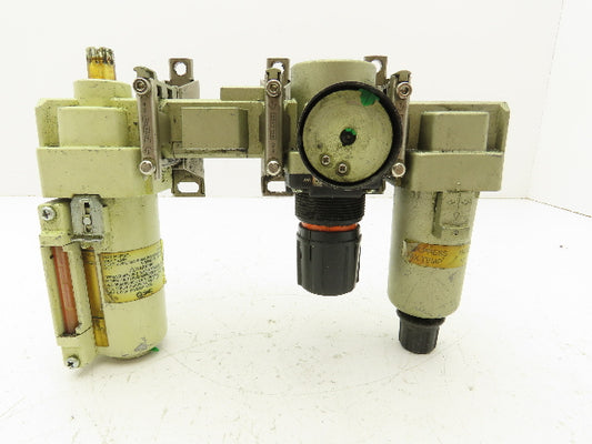 SMC AL30-N03-8Z-A Pneumatic Air Filter Regulator Check Valve Lubricator Assembly