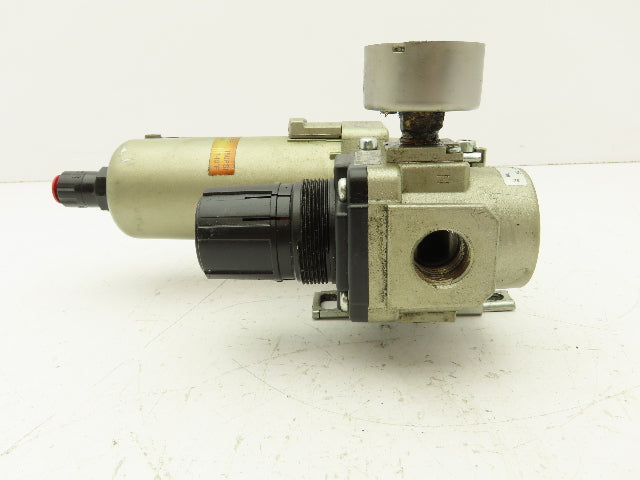 SMC AF40-N04D-2Z Pneumatic Modular Filter Regulator Assembly 1/2" NPT