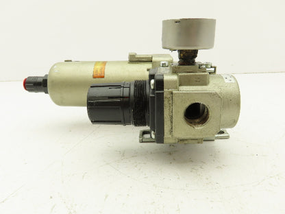 SMC AF40-N04D-2Z Pneumatic Modular Filter Regulator Assembly 1/2" NPT