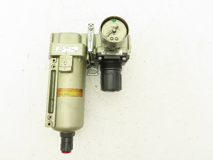 SMC AF40-N04D-2Z Pneumatic Modular Filter Regulator Assembly 1/2" NPT