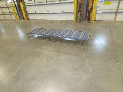 Tri Arc 24"x 97" Serrated Step Steel Safety Work Platform 9"-14" Adj Height Gray