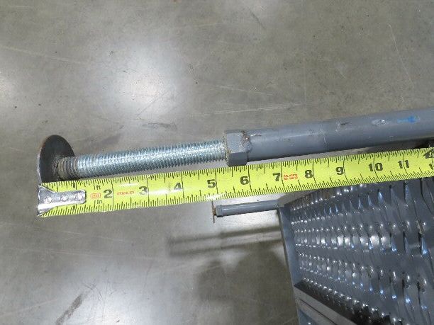 Tri Arc 24"x 97" Serrated Step Steel Safety Work Platform 9"-14" Adj Height Gray