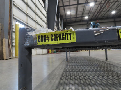 Tri Arc 24"x 97" Serrated Step Steel Safety Work Platform 9"-14" Adj Height Gray