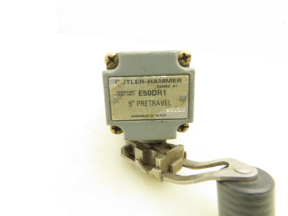 Cutler Hammer E50SA Limit Switch E50DR1 Operating Head Roller Arm 5° Pretravel