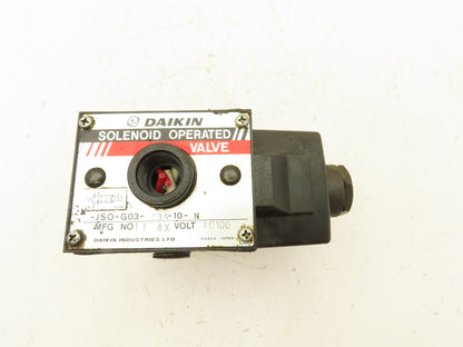 Daikin JSO-G03-2BA-10-N Hydraulic Solenoid Operated Valve 100VAC