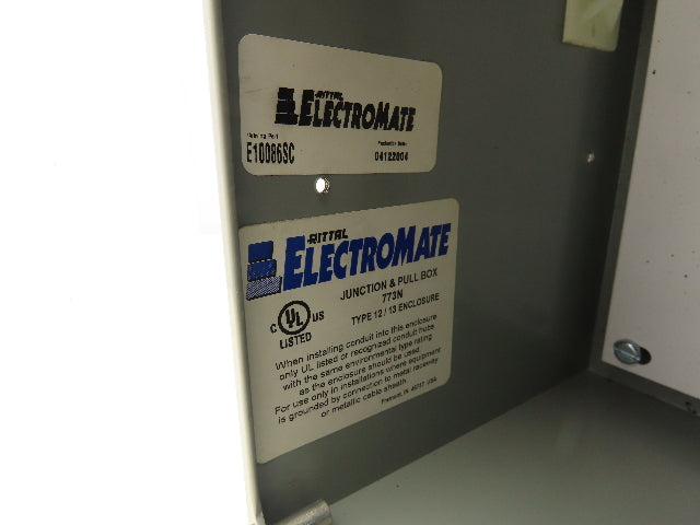 Rittal E10086SC Electromate Electrical Enclosure 10x8x6" JIC Pull Box