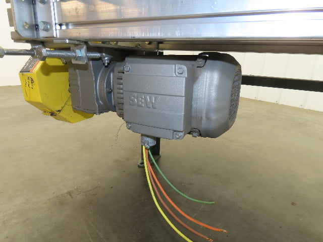 45° RH Curve Slider Bed Conveyor 28" Belt High-Speed 520 FPM Belt Drive 460V 3PH