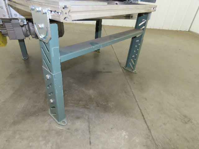 45° RH Curve Slider Bed Conveyor 28" Belt High-Speed 520 FPM Belt Drive 460V 3PH