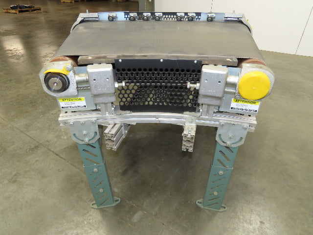 45° RH Curve Slider Bed Conveyor 28" Belt High-Speed 520 FPM Belt Drive 460V 3PH