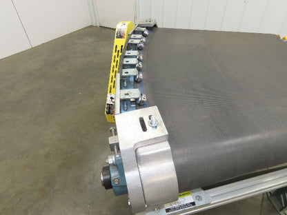 45° RH Curve Slider Bed Conveyor 28" Belt High-Speed 520 FPM Belt Drive 460V 3PH