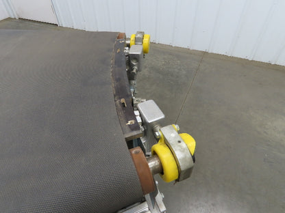 45° RH Curve Slider Bed Conveyor 28" Belt High-Speed 520 FPM Belt Drive 460V 3PH