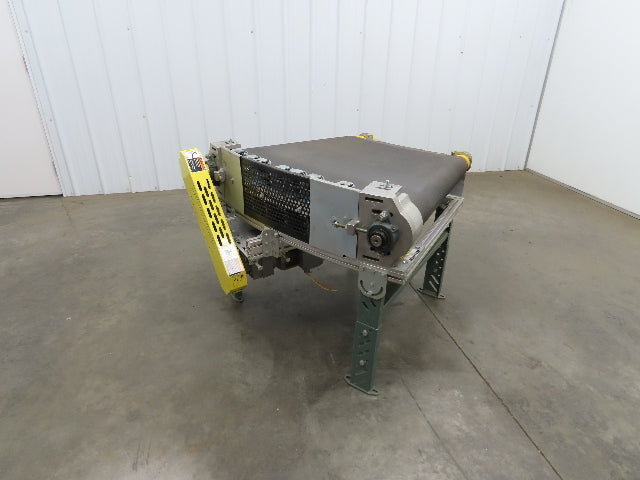 45° RH Curve Slider Bed Conveyor 28" Belt High-Speed 520 FPM Belt Drive 460V 3PH