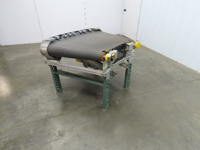 45° RH Curve Slider Bed Conveyor 28" Belt High-Speed 520 FPM Belt Drive 460V 3PH