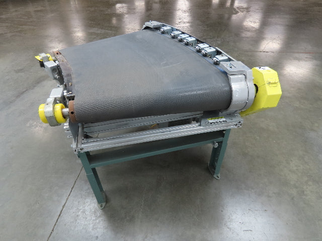 45° RH Curve Slider Bed Conveyor 28" Belt High-Speed 520 FPM Belt Drive 460V 3PH