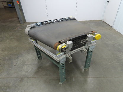 45° RH Curve Slider Bed Conveyor 28" Belt High-Speed 520 FPM Belt Drive 460V 3PH