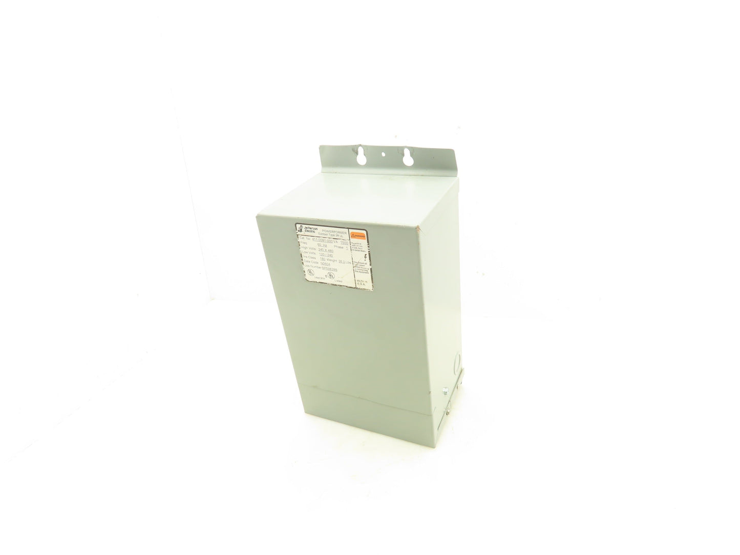 Jefferson Electric 411-0081-000 Power Transformer 1500VA HV 240/480 LV 120/240