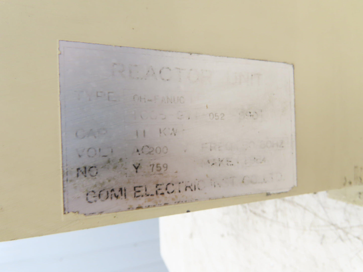 Gomi Electric Line Reactor Transformer 11kw 200V 3PH Okuma Lathe