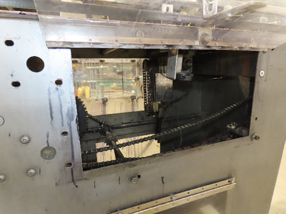 64" Tabletop 3" Double Belt Bottle Conveyor 0-100 FPM Variable Speed Chain Drive