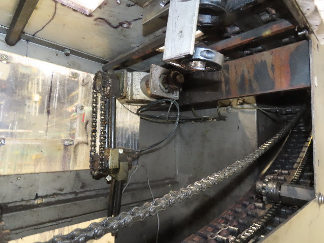 64" Tabletop 3" Double Belt Bottle Conveyor 0-100 FPM Variable Speed Chain Drive