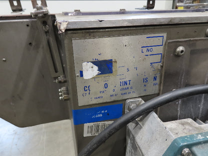 64" Tabletop 3" Double Belt Bottle Conveyor 0-100 FPM Variable Speed Chain Drive