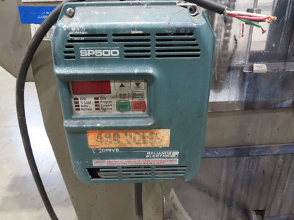 64" Tabletop 3" Double Belt Bottle Conveyor 0-100 FPM Variable Speed Chain Drive