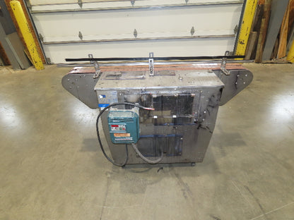 64" Tabletop 3" Double Belt Bottle Conveyor 0-100 FPM Variable Speed Chain Drive