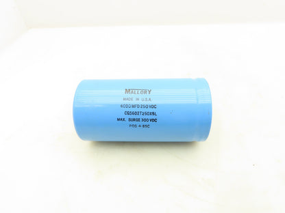 Mallory CGS602T250X5L Aluminum Electrolytic Capacitor 250VDC 6000 MFD