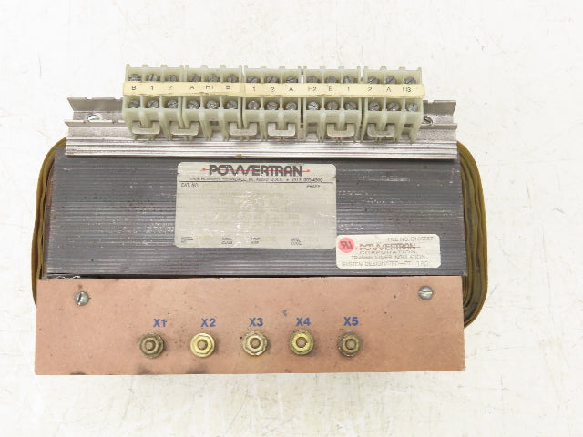 Powertran 450-2110 Industrial Transformer 4.5kVA 220/440V PRI 55/115V Sec
