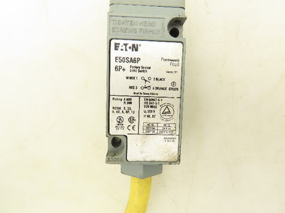 Eaton E50SA6P Factory Sealed Limit Switch E50DW1 Head 22" Cord