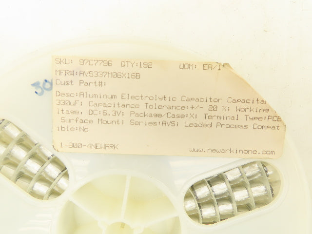 Cornell Dubilier AVS337M06X16B Aluminum Electrolytic Capacitor 330uF Lot of 192
