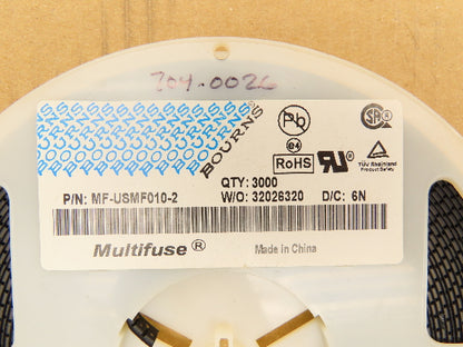 Bourns MF-USMF010-2 Multifuse PTC Reset Fuse 30V 100MA Reel Lot of 3000