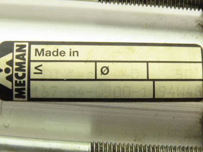 Mecman 167-04-0500-1 Pneumatic Air Cylinder 40mm Bore 50mm Stroke Swivel Eye