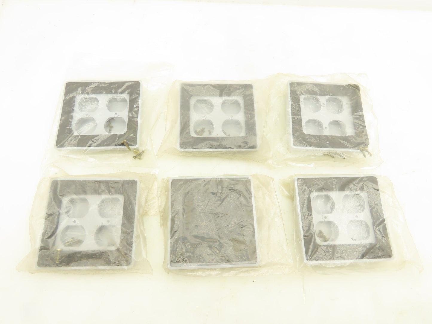 Krayloy VSDD20-2 Two Gang Device Cover Weatherproof Non Metallic Grey Lot Of 6