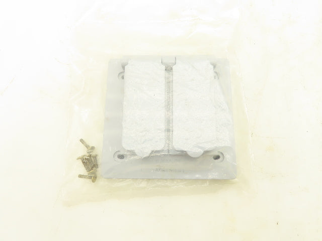 Krayloy VSDD20-2 Two Gang Device Cover Weatherproof Non Metallic Grey Lot Of 6