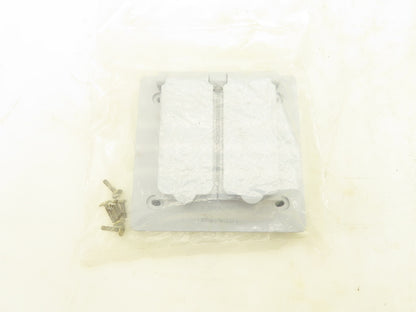 Krayloy VSDD20-2 Two Gang Device Cover Weatherproof Non Metallic Grey Lot Of 6