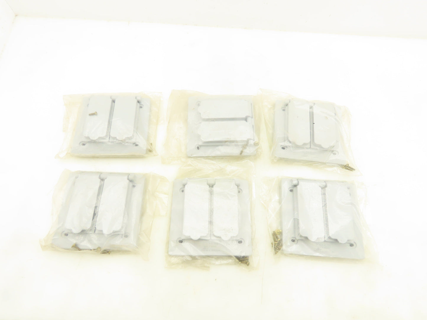 Krayloy VSDD20-2 Two Gang Device Cover Weatherproof Non Metallic Grey Lot Of 6