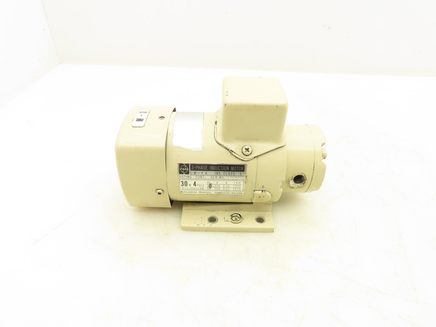 Matsushita EM-FA Induction Motor 3PH 1575 RPM 200V 30W 4 Pole