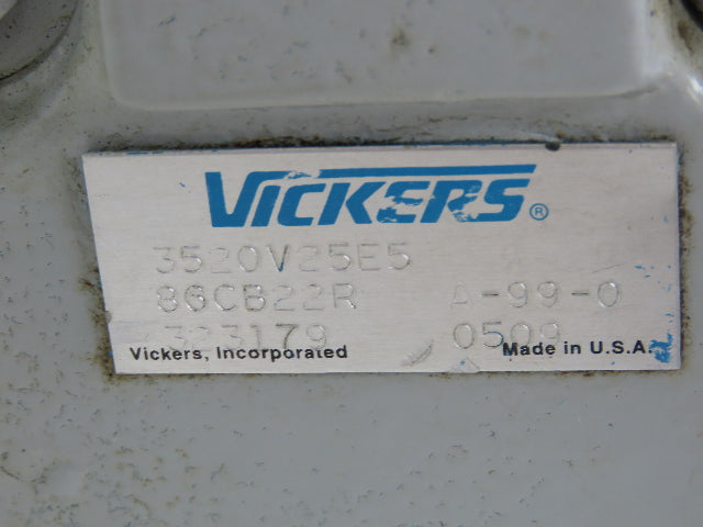 Vickers 3520V25E5-86CB22R Double Vane Hydraulic Pump 25/5GPM 1200 RPM