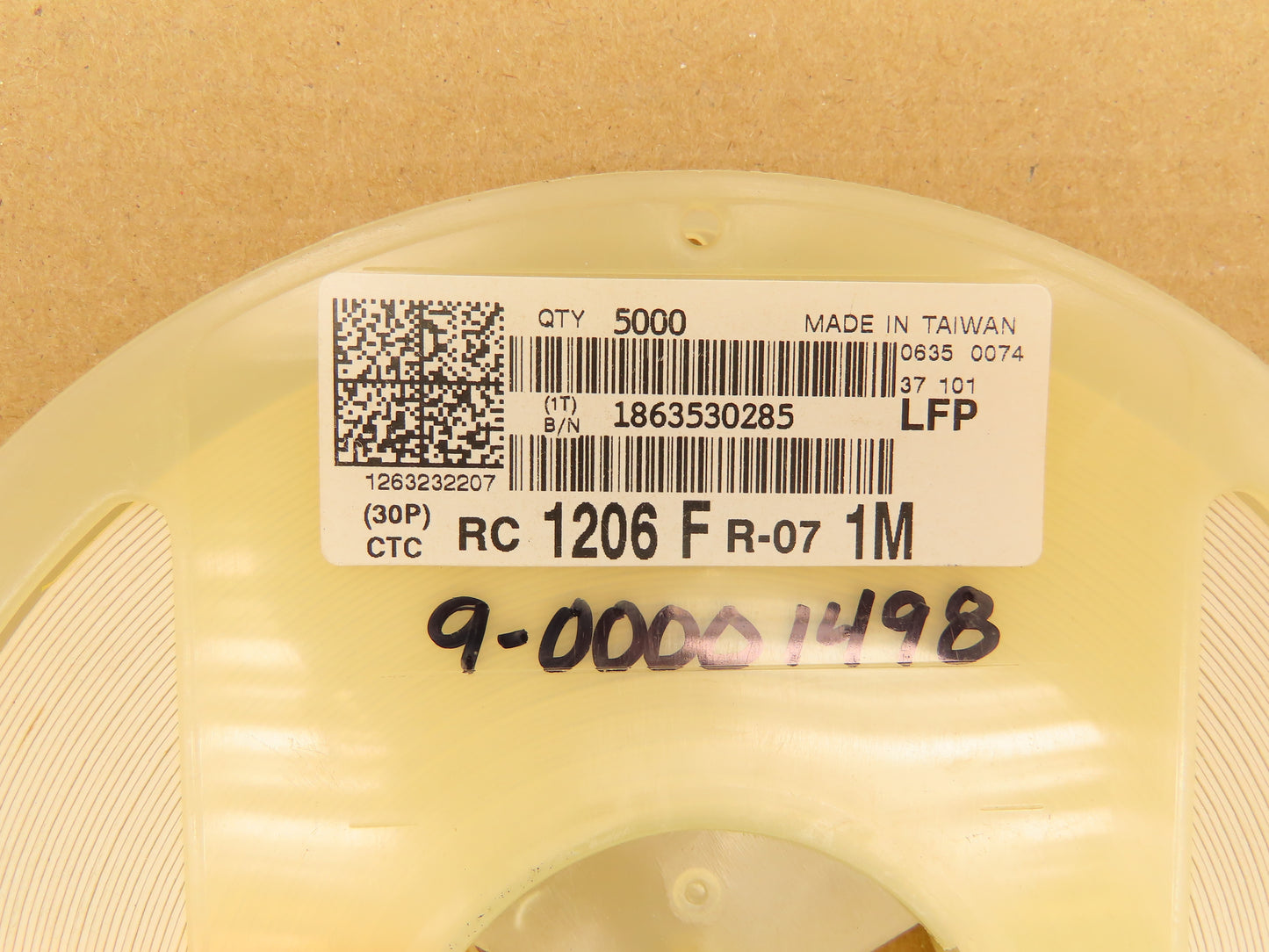 Yageo RC1206FR-071ML Film Chip Resistor Tape & Reel 1 kOhms ±1% 0.25W 5000 QTY