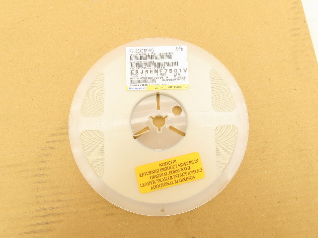 Panasonic ERJ-6ENF7501V Fixed Metal Glaze Flat Chip Resistor 7.5K ± 1% 5000 Pcs
