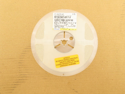 Panasonic ERJ-6ENF7501V Fixed Metal Glaze Flat Chip Resistor 7.5K ± 1% 5000 Pcs