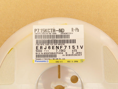 Panasonic ERJ6ENF7151V Fixed Metal Glaze Flat Chip Resistor 7.15K ± 1% 5000 Pcs