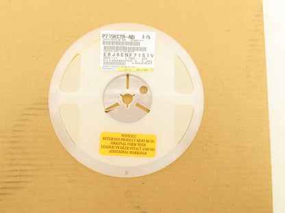 Panasonic ERJ6ENF7151V Fixed Metal Glaze Flat Chip Resistor 7.15K ± 1% 5000 Pcs