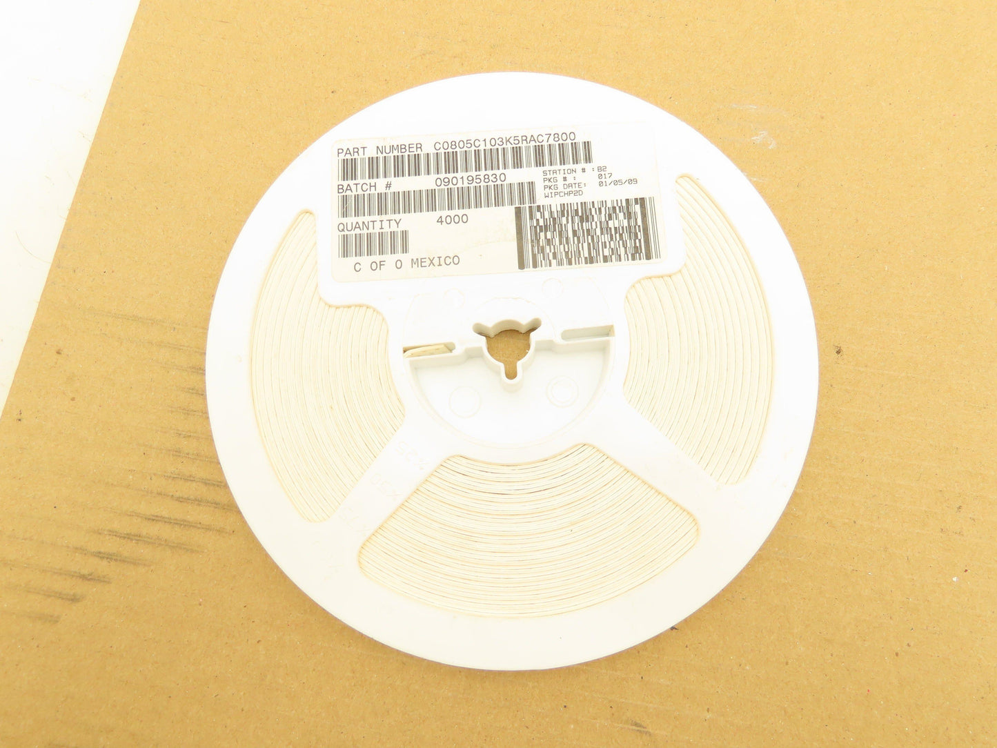 Kemet C0805C103K5RAC7800 Multilayer Ceramic Capacitors 0.01UF 50VDC 4000 Qty