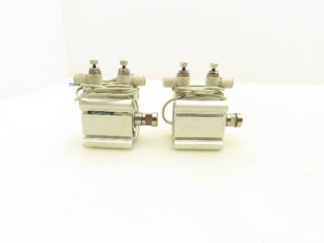 SMC CDQ2B40-10DCZ Double Acting Compact Cylinder 40mm Bore 10mm Stroke Lot of 2