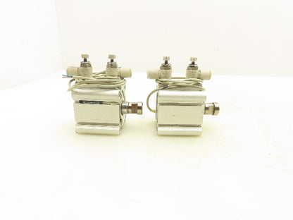SMC CDQ2B40-10DCZ Double Acting Compact Cylinder 40mm Bore 10mm Stroke Lot of 2