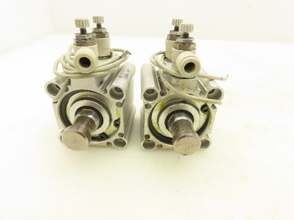 SMC CDQ2B40-10DCZ Double Acting Compact Cylinder 40mm Bore 10mm Stroke Lot of 2